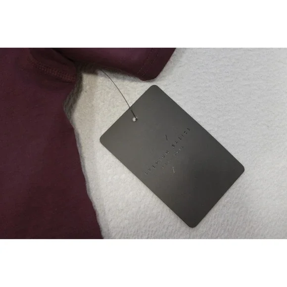 BYLT Drop Cut V-Neck T-Shirt Mens Large Maroon Athletic Fit performance NEW - Picture 7 of 13